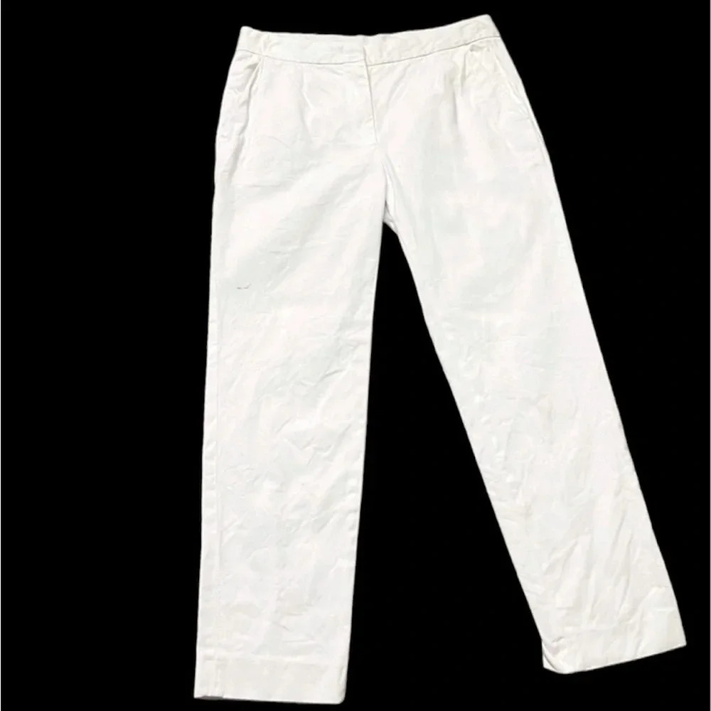 Alexander Mcqueen white cropped pant bride vacation quiet luxury wedding - Picture 6 of 7